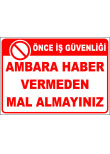 ambara haber vermeden mal almayınız
