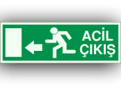 fosforlu acil çıkış levhası