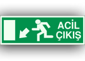 fosforlu acil çıkış levhası