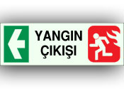 fosforlu acil çıkış levhası