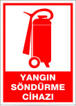 fosforlu yangın söndürme cihazı levhası