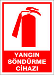 fosforlu yangın söndürme cihazı levhası