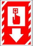 fosforlu alarm butonu levhası