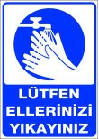lütfen ellerinizi yıkayınız