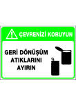 geri dönüşüm atıklarını ayırın