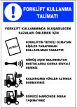 forklift kullanma talimatı levhası