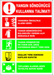 yangın söndürücü kullanma talimatı levhası