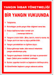 yangın ihbar yönetmeliği talimatı levhası