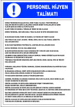 personel hijyen talimatı levhası