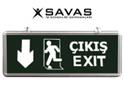 ışıklı acil çıkış levhası