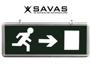 ışıklı acil çıkış levhası