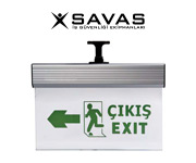 ışıklı acil çıkış levhası