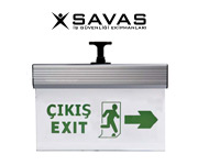 ışıklı acil çıkış levhası
