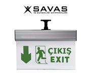 ışıklı acil çıkış levhası