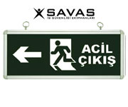 ışıklı acil çıkış levhası