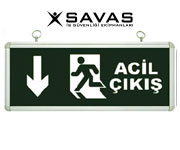 ışıklı acil çıkış levhası