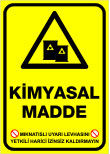 mıknatıslı uyarı levhası kimyasal madde