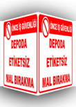 panoramik depoda etiketsiz mal bırakma levhası