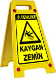 kaygan zemin portatif ayaklı uyarı levhası