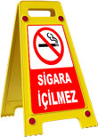 sigara içilmez portatif ayaklı uyarı levhası