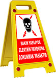 bakım yapılıyor elektrik panosuna dokunmak yasaktır