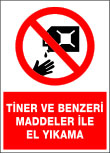tiner ve benzeri maddeler ile el yıkama