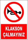 klakson çalmayınız